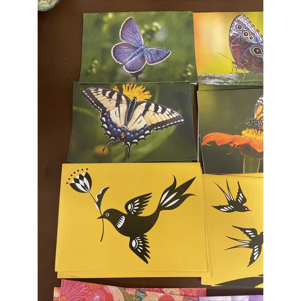 New Mixed Lot 25 Colorful Greeting Cards w/Envelopes Blank. Some have multiples